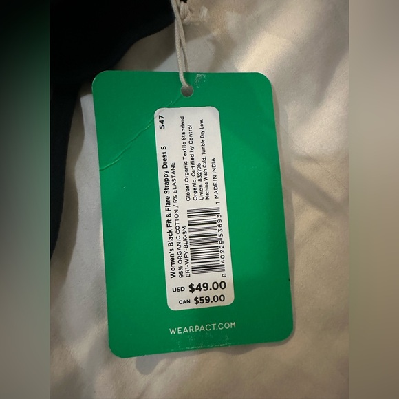 Pact Organic Fit and Flare Strappy Dress - Picture 6 of 9